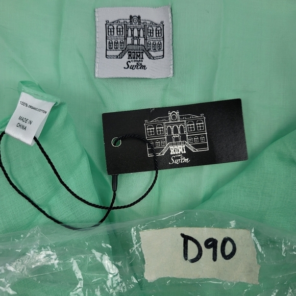 NWT Romi Como Swim mint fringe tassle coverup ponc - Picture 5 of 5